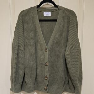 Old Navy 100% Cotton Sage Green Cardigan